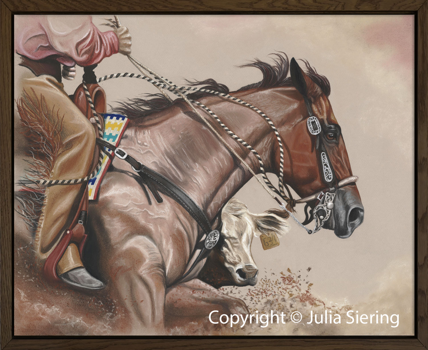 Kunstdruck Leinwand gerahmt "Bridle Horse"