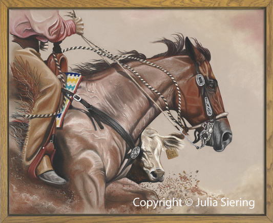 Kunstdruck Leinwand gerahmt "Bridle Horse"