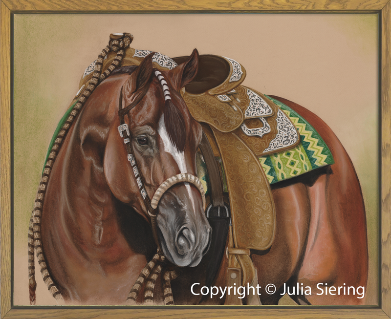 Kunstdruck Leinwand gerahmt "Western Horse"