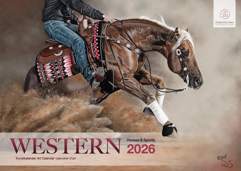 Western Horses & Sports Kunstkalender 2026