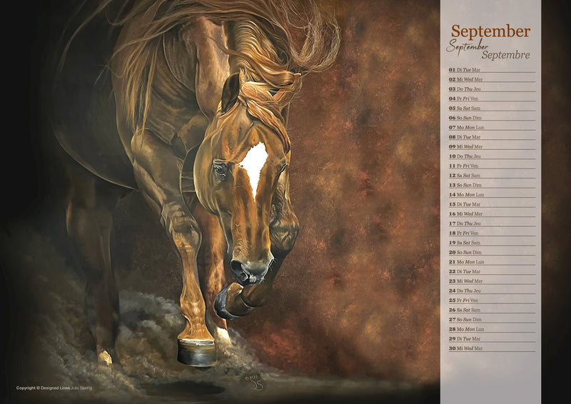 Western Horses & Sports Kunstkalender 2026