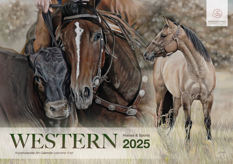 Western Horses & Sports Kunstkalender 2025